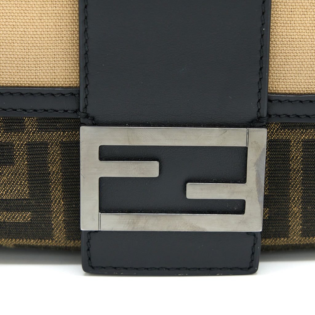 FENDI REGULAR BAGUETTE BAG FF JACQUARD CANVAS MULTICOLOUR SHW