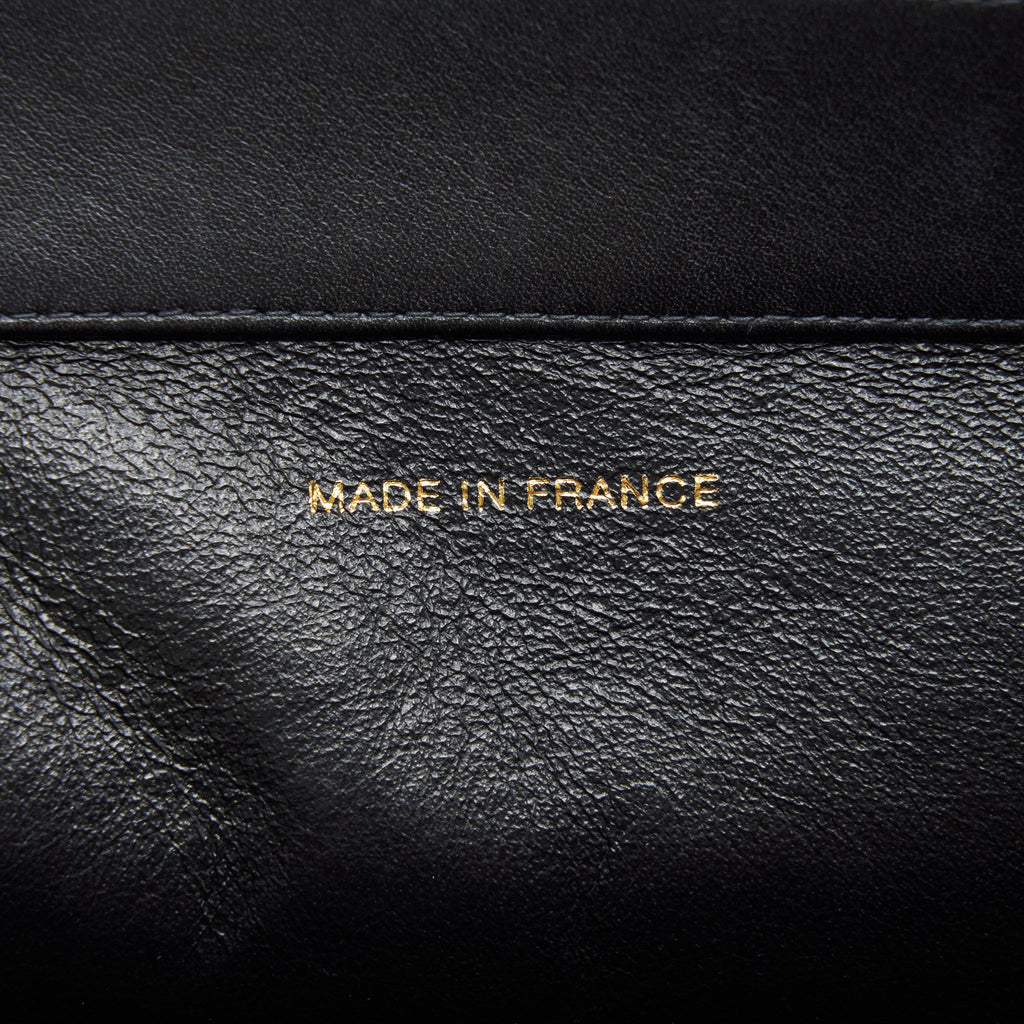 CHANEL VINTAGE CC TIMELESS SHOPPING TOTE LAMBSKIN BLACK GHW