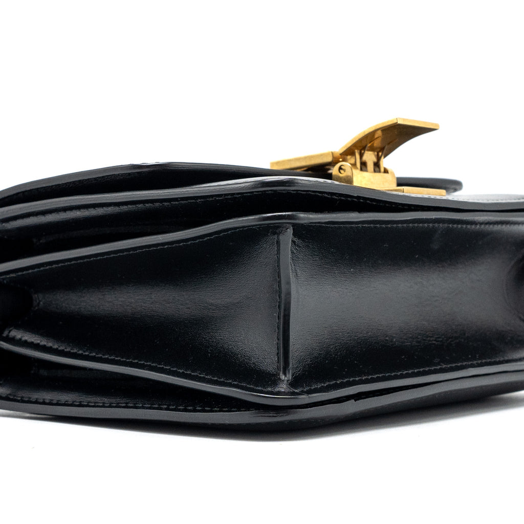 CELINE MINI CLASSIC BOX BAG CALFSKIN BLACK GHW