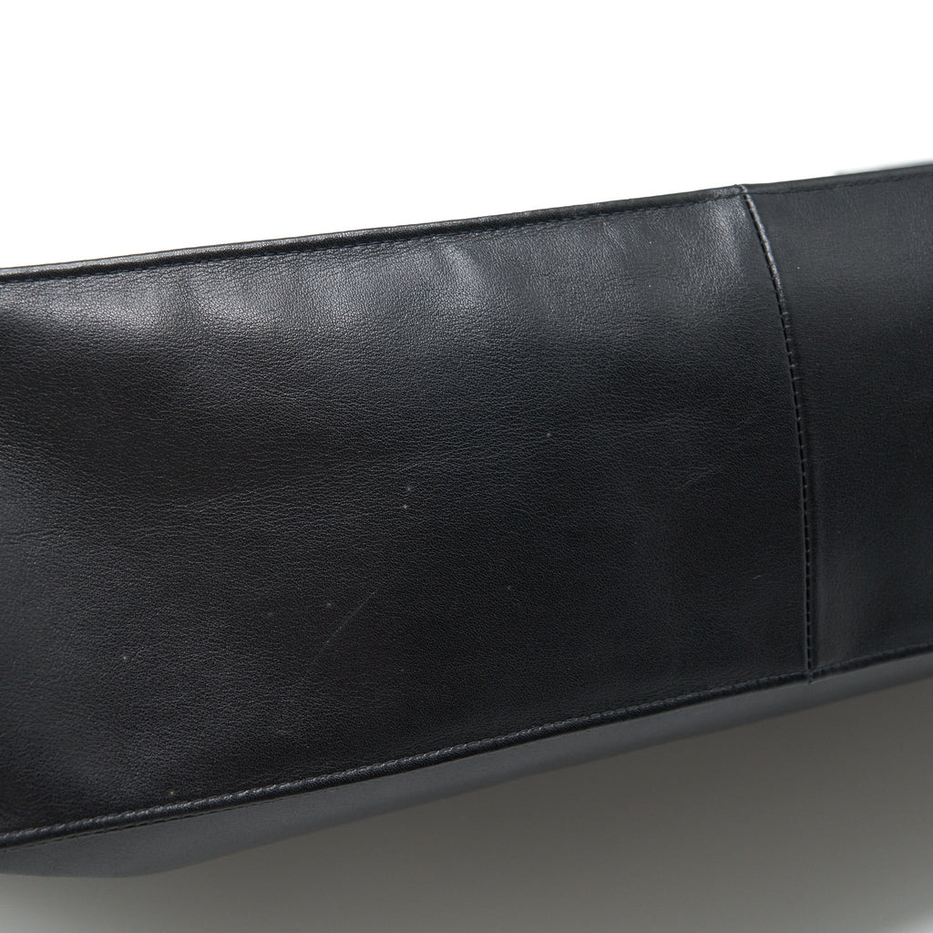CHANEL VINTAGE CC TIMELESS SHOPPING TOTE LAMBSKIN BLACK GHW