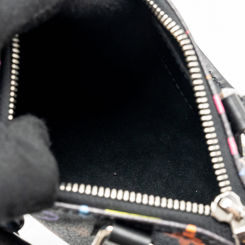 LOUIS VUITTON X TAKASHI MURAKAMI NANO SPEEDY MULTICOLOURED MONOGRAM CANVAS BLACK SHW