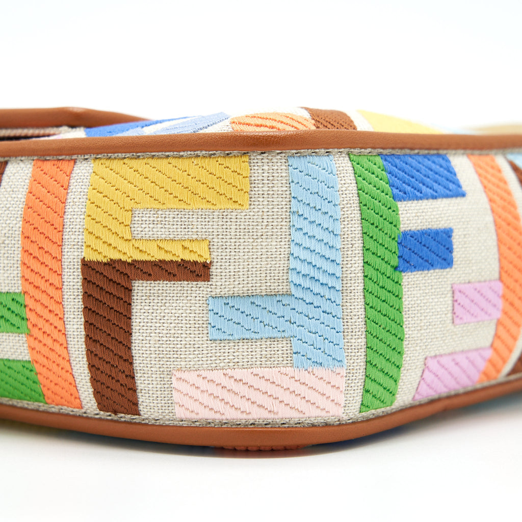 FENDI BAGUETTE BAG IN FF MOTIF CANVAS MULTICOLOUR