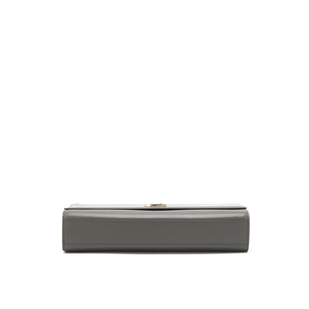 SAINT LAURENT(YSL) LARGE MONOGRAMME KATE CHAIN BAG GRAINED CALFSKIN GREY SHW
