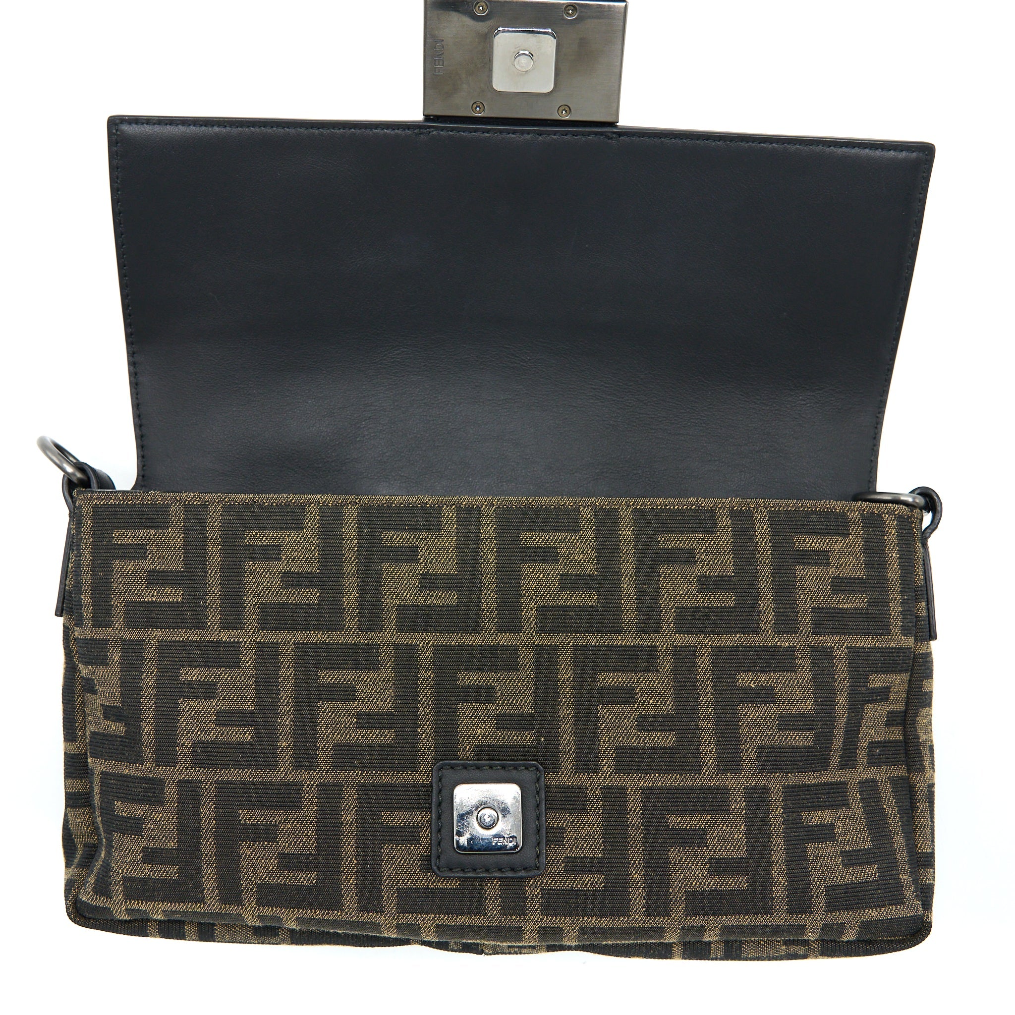 FENDI REGULAR BAGUETTE BAG FF JACQUARD CANVAS MULTICOLOUR SHW