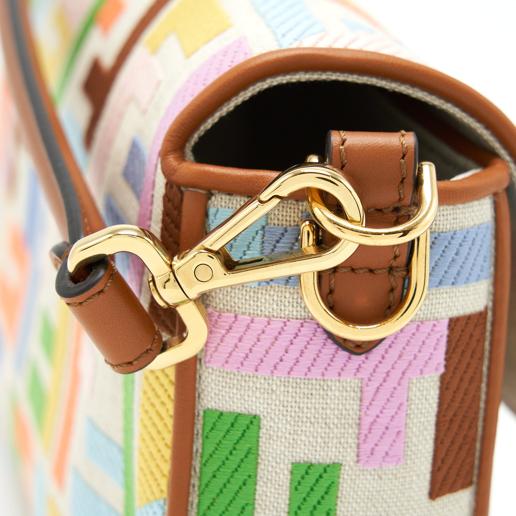 FENDI BAGUETTE BAG IN FF MOTIF CANVAS MULTICOLOUR