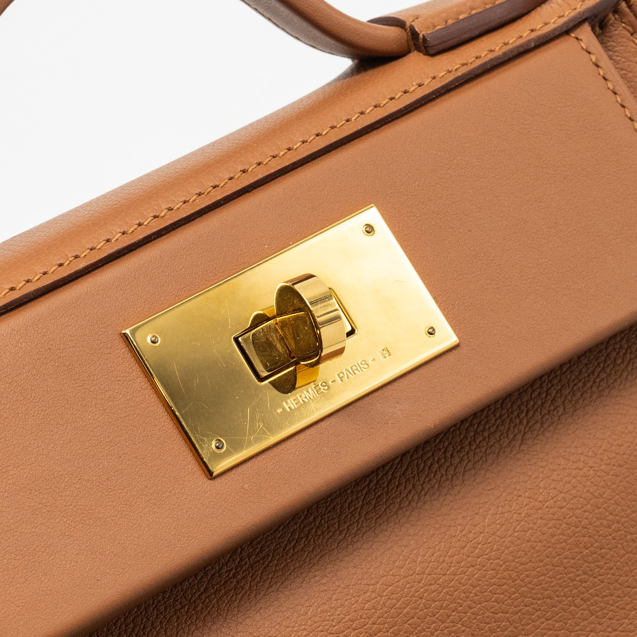HERMES MINI 24/24 2424-21 BAG EVERCOLOR GOLD GHW