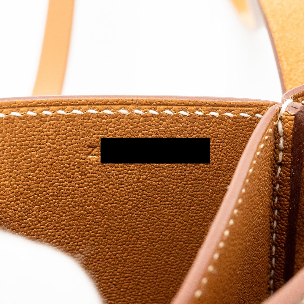 HERMES PERSPECTIVE CAVALIERE 21 BAG TOGO/VACHE HUNTER GOLD/FAUVE SHW