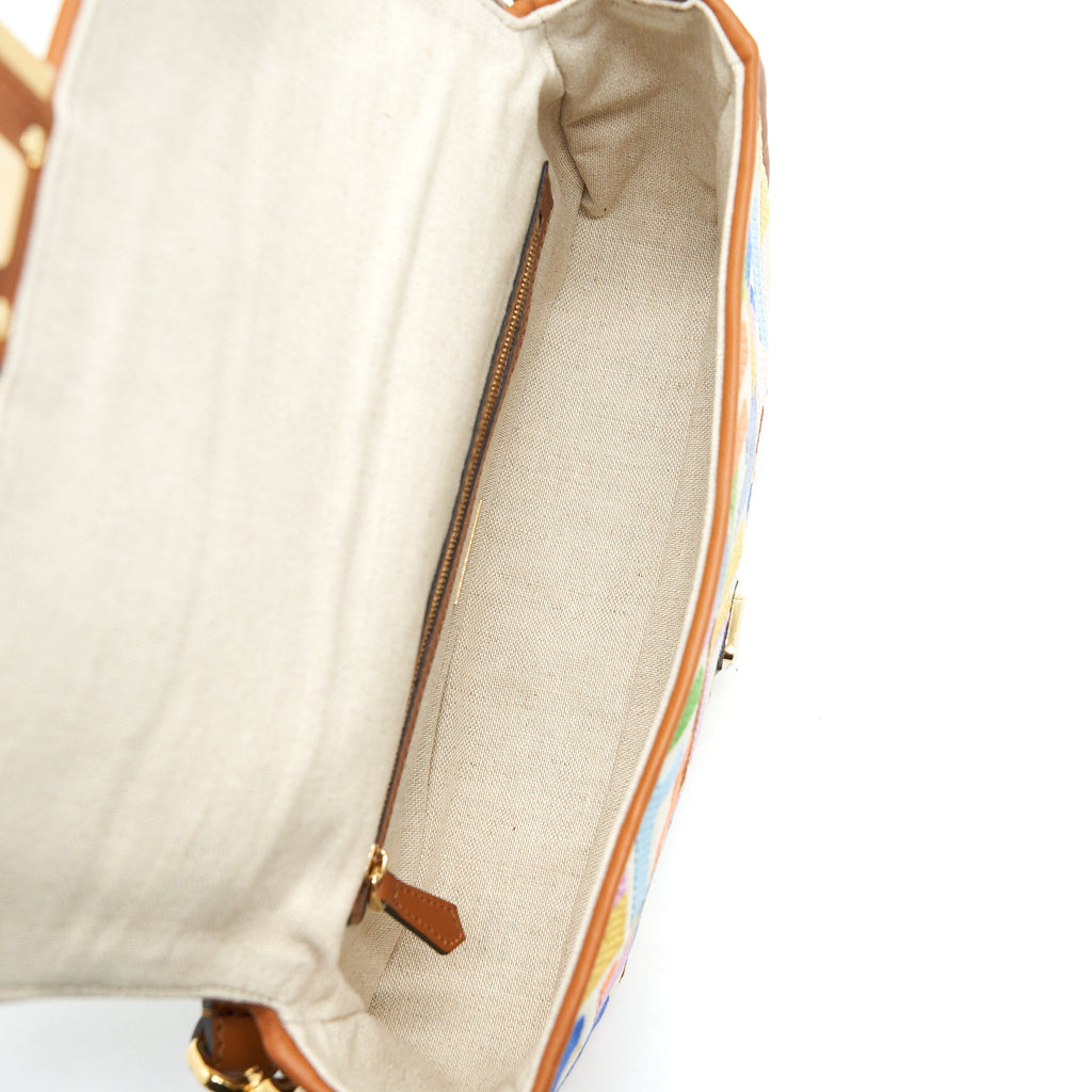 FENDI BAGUETTE BAG IN FF MOTIF CANVAS MULTICOLOUR