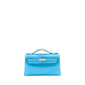 HERMES KELLY POCHETTE SWIFT P3 BLUE DE NORD SHW