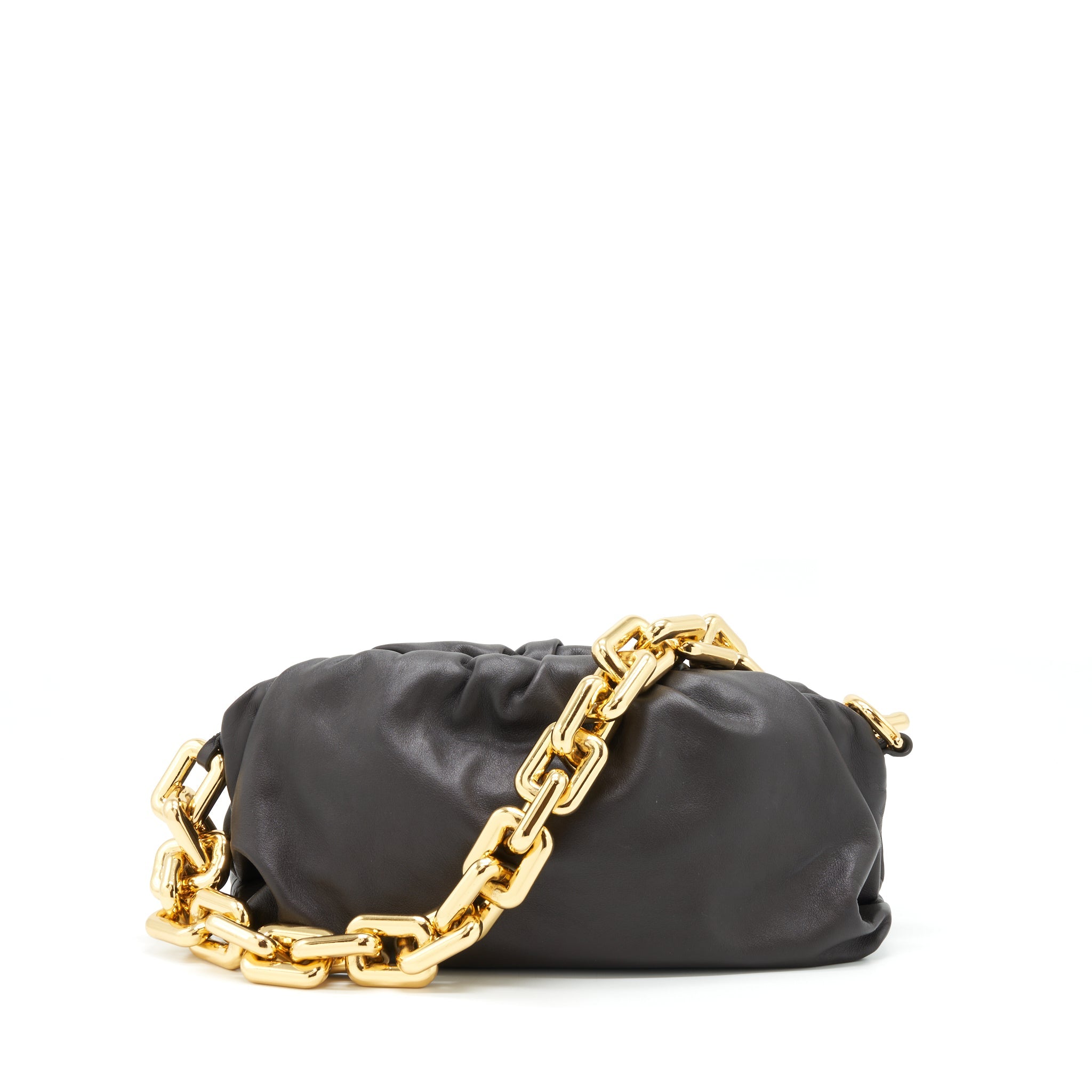 BOTTEGA VENETA CHAIN POUCH CALFSKIN FONDANT GHW