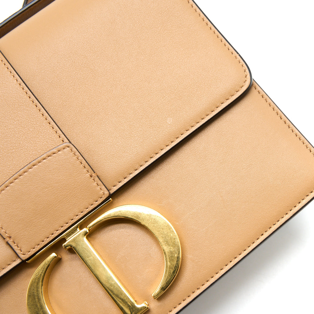 DIOR 30 MONTAIGNE MEDIUM BAG CALFSKIN DARK BEIGE GHW