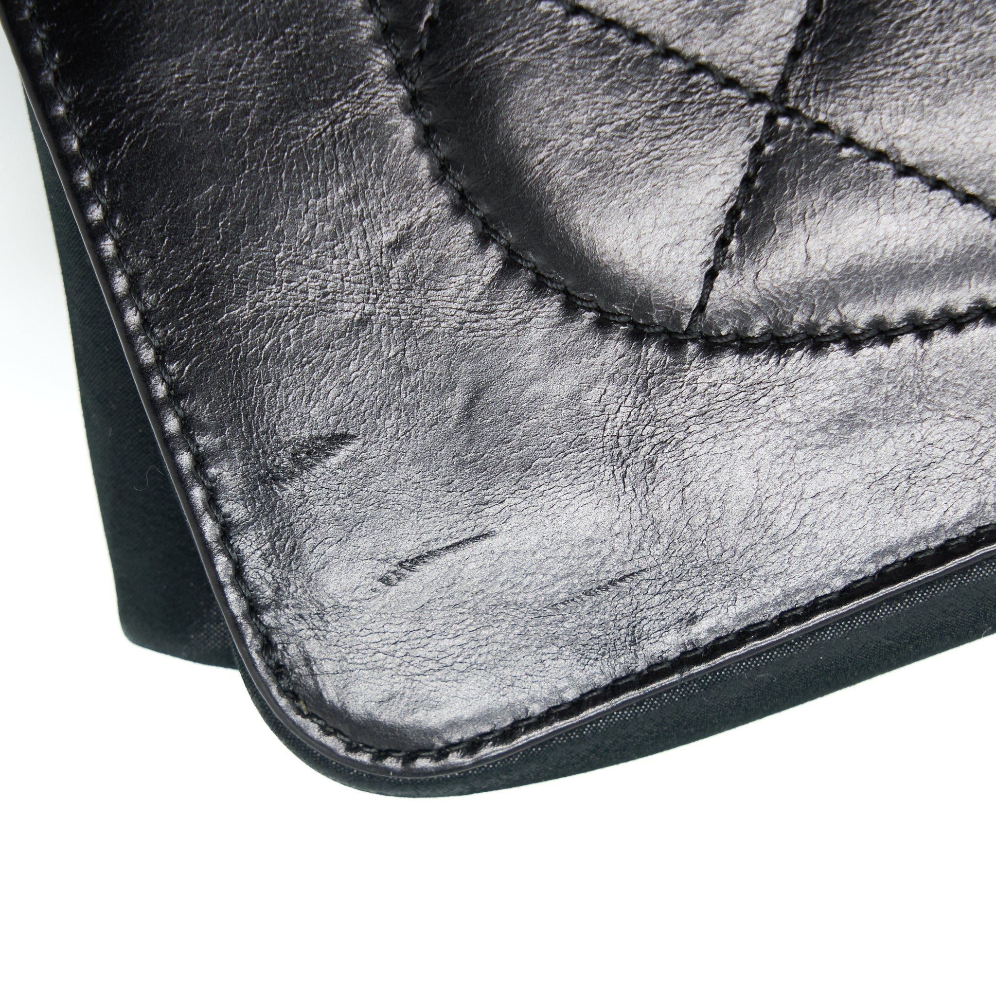 CHANEL SEASONAL PARIS COSMOPOLITE STRAIT LINED FLAP BAG CALFSKIN / LAMBSKIN BLACK GHW
