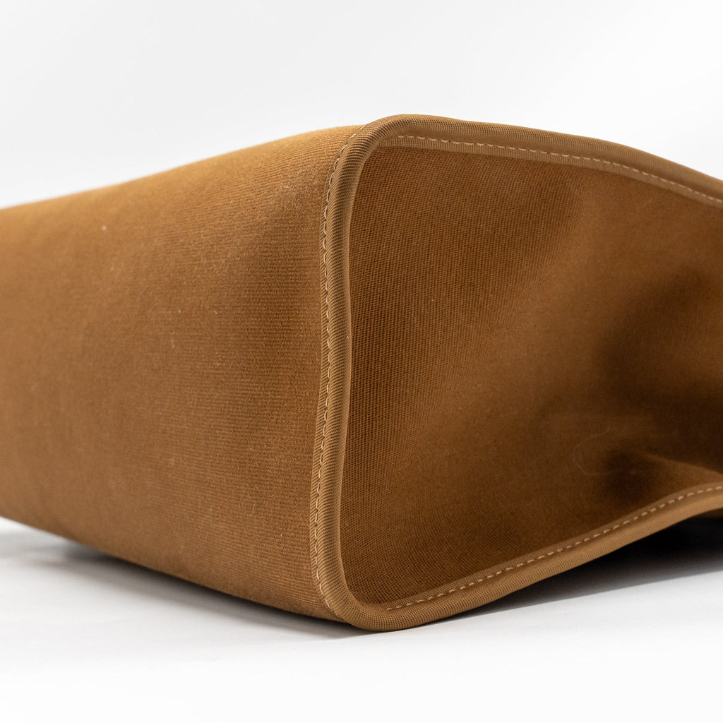 HERMES HERBAG 31 ZIP BAG CANVAS/HUNTER LEATHER ALEZAN/EBENE SHW