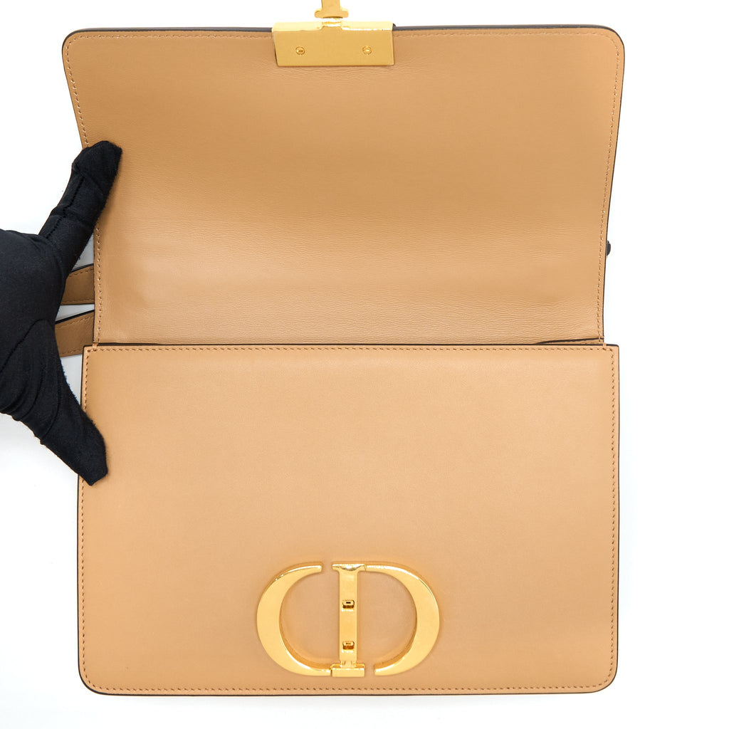 DIOR 30 MONTAIGNE MEDIUM BAG CALFSKIN DARK BEIGE GHW