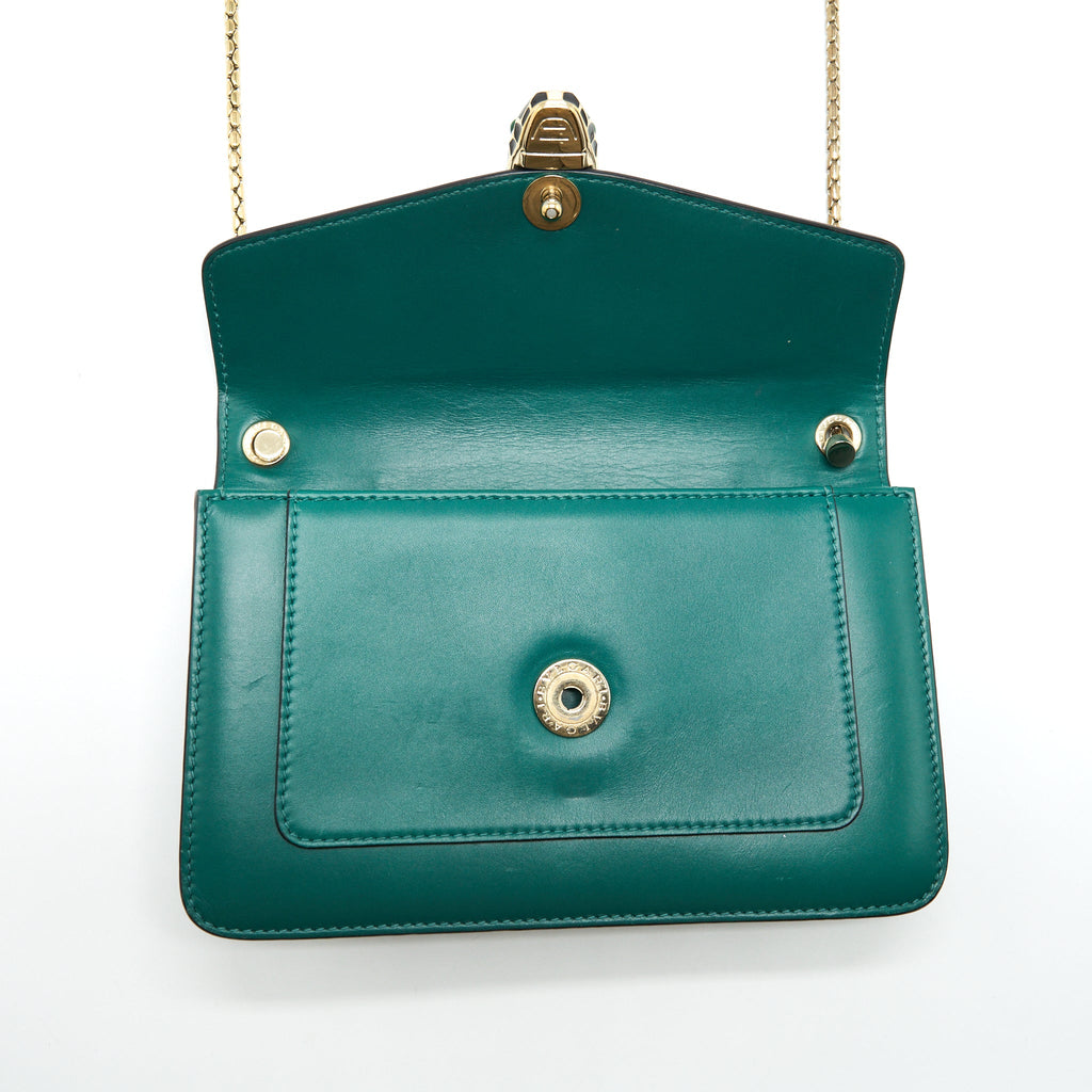 BVLGARI SERPENTI CROSSCODY BAG GREEN