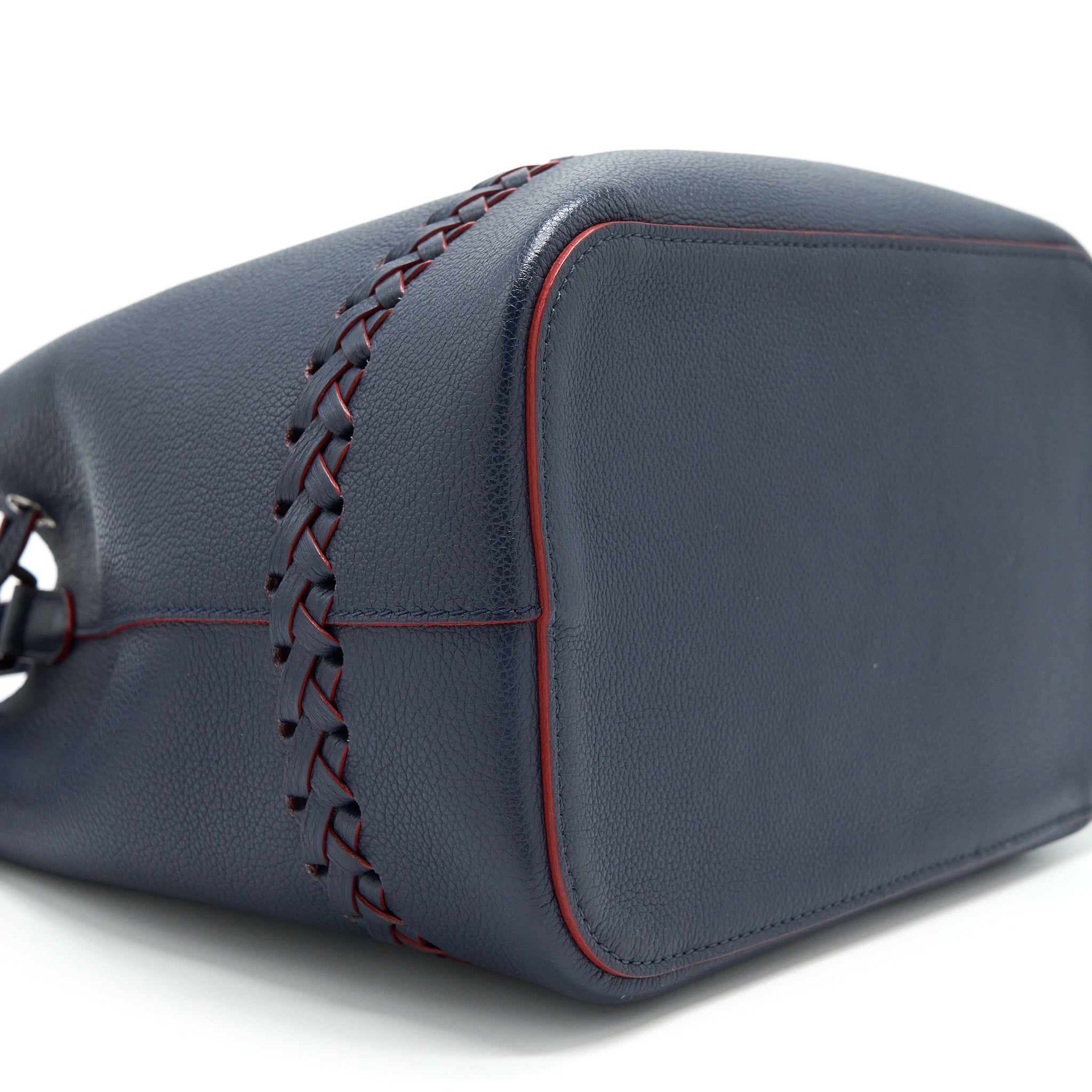 LOUIS VUITTON LOCKME BUCKET BAG NAVY/RED WITH AN EXTRA BAG CHARM SHW