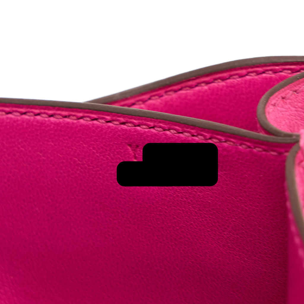 HERMES CONSTANCE MINI OSTRICH E5 ROSE TYRIEN SHW