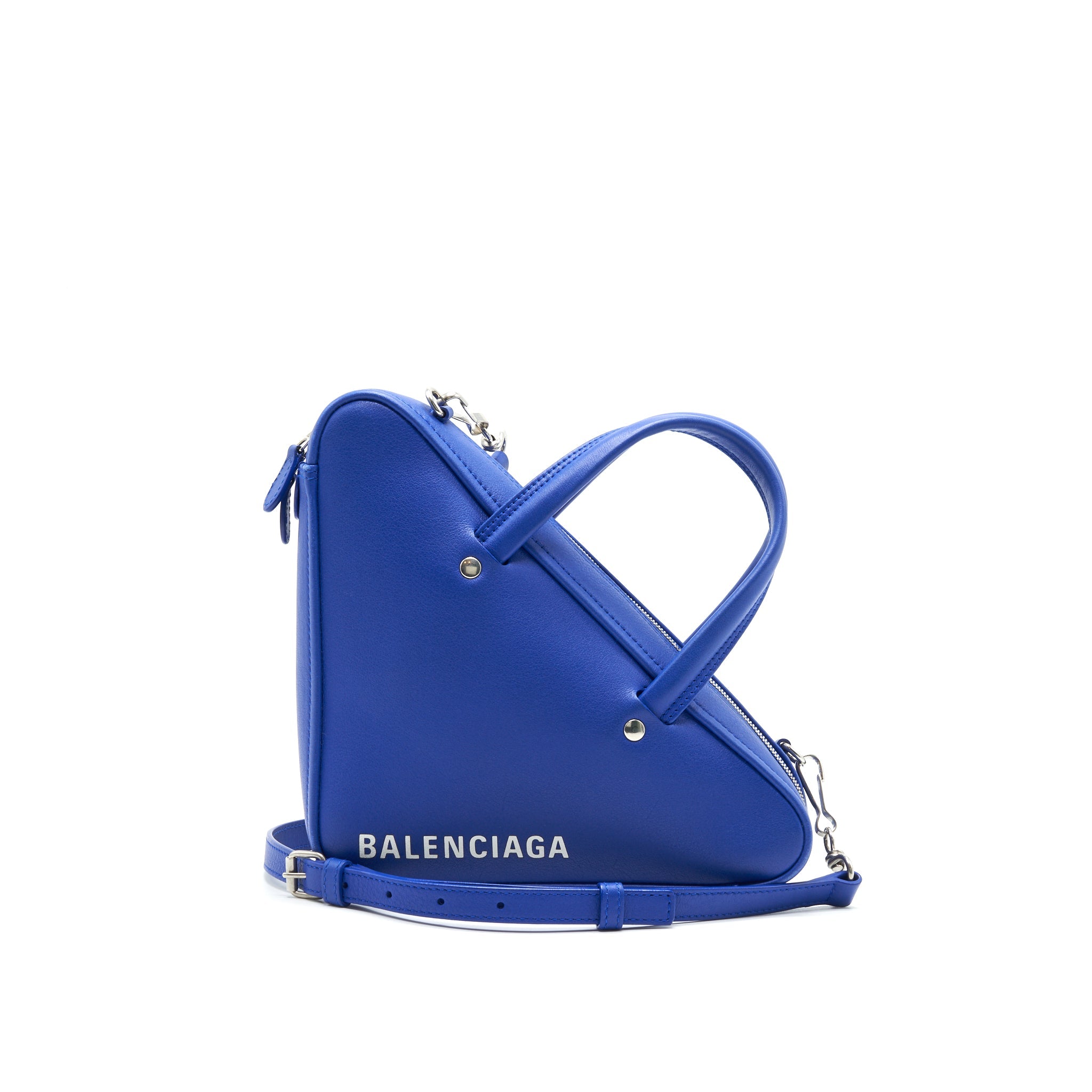 BALENCIAGA TRIANGLE DUFFLE XS BAG BLUE SHW