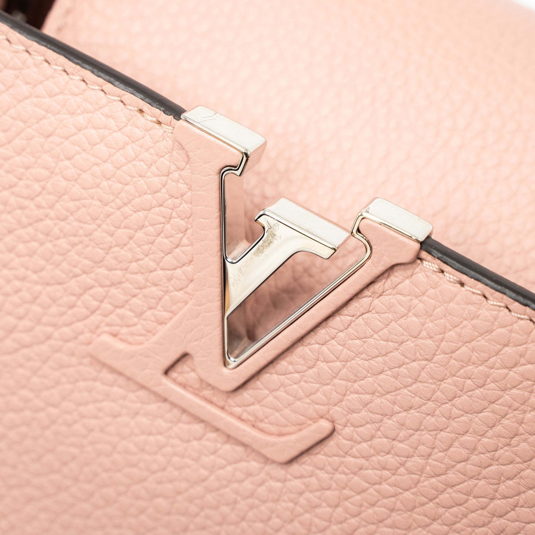LOUIS VUITTON CAPUCINES BB TAURILLON CALFSKIN LIGHT PINK SHW