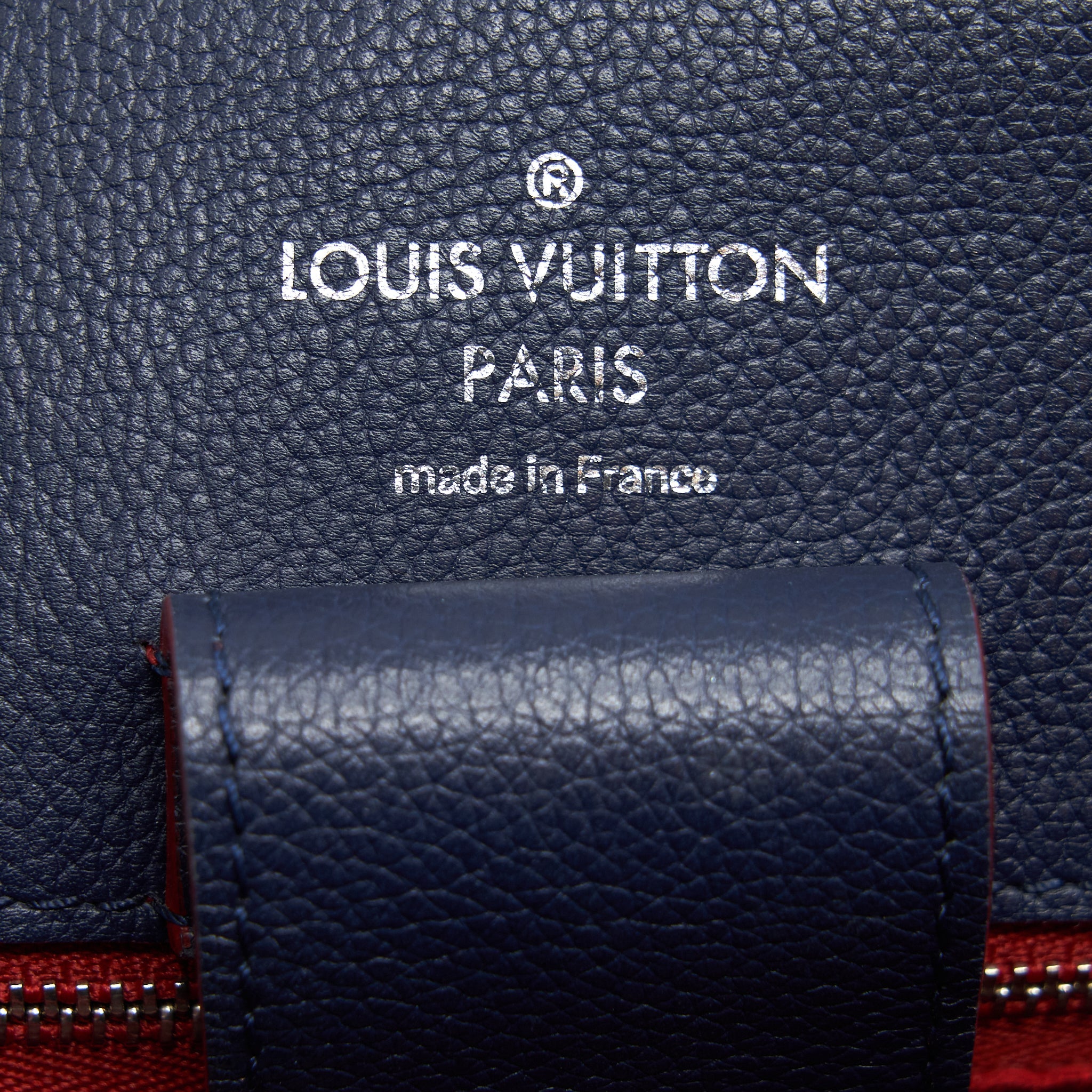 LOUIS VUITTON LOCKME BUCKET BAG NAVY/RED WITH AN EXTRA BAG CHARM SHW