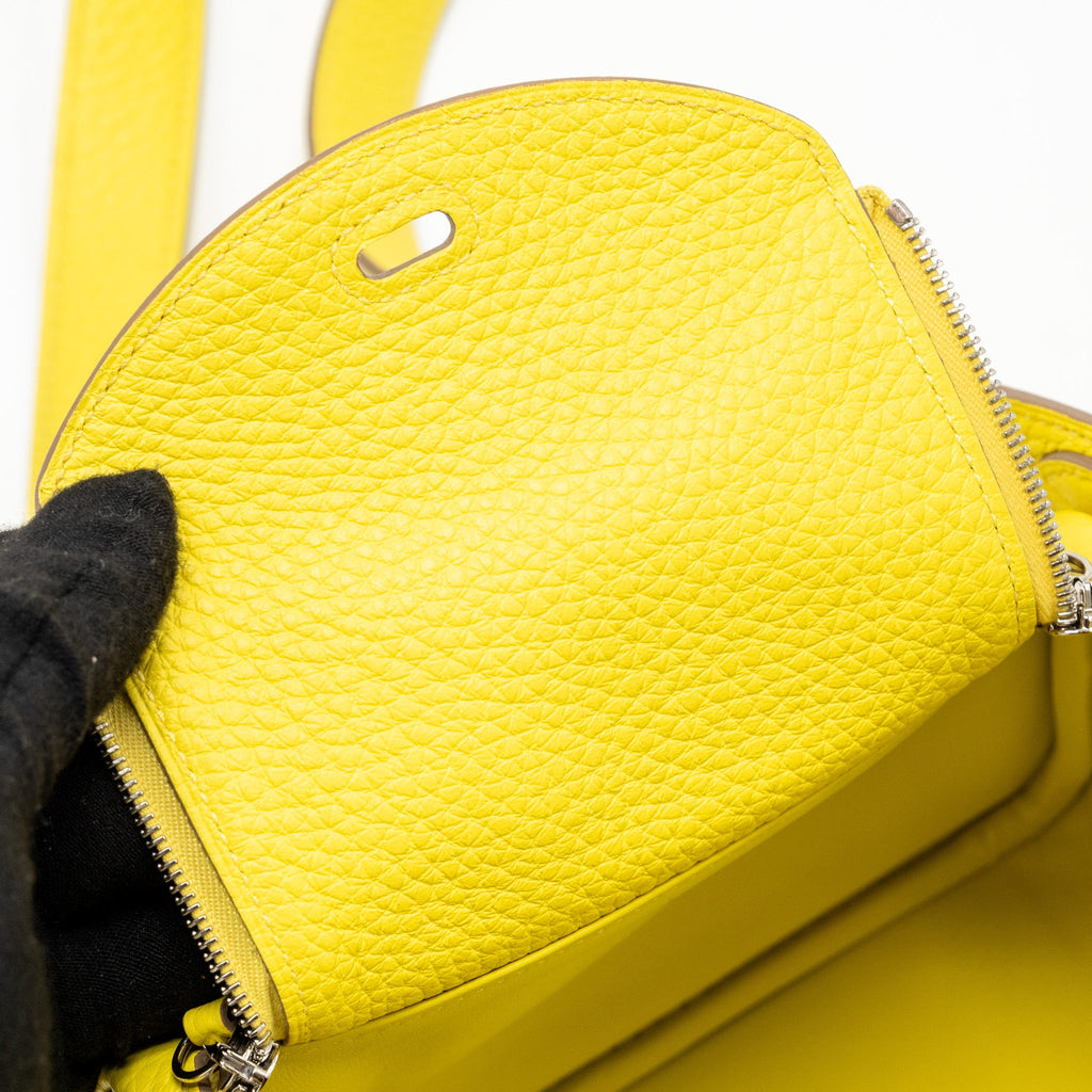 HERMES MINI LINDY CLEMENCE LIME SHW