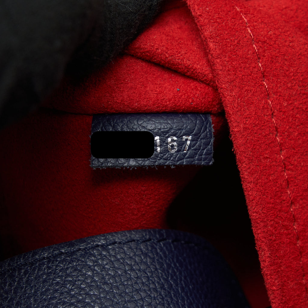 LOUIS VUITTON LOCKME BUCKET BAG NAVY/RED WITH AN EXTRA BAG CHARM SHW