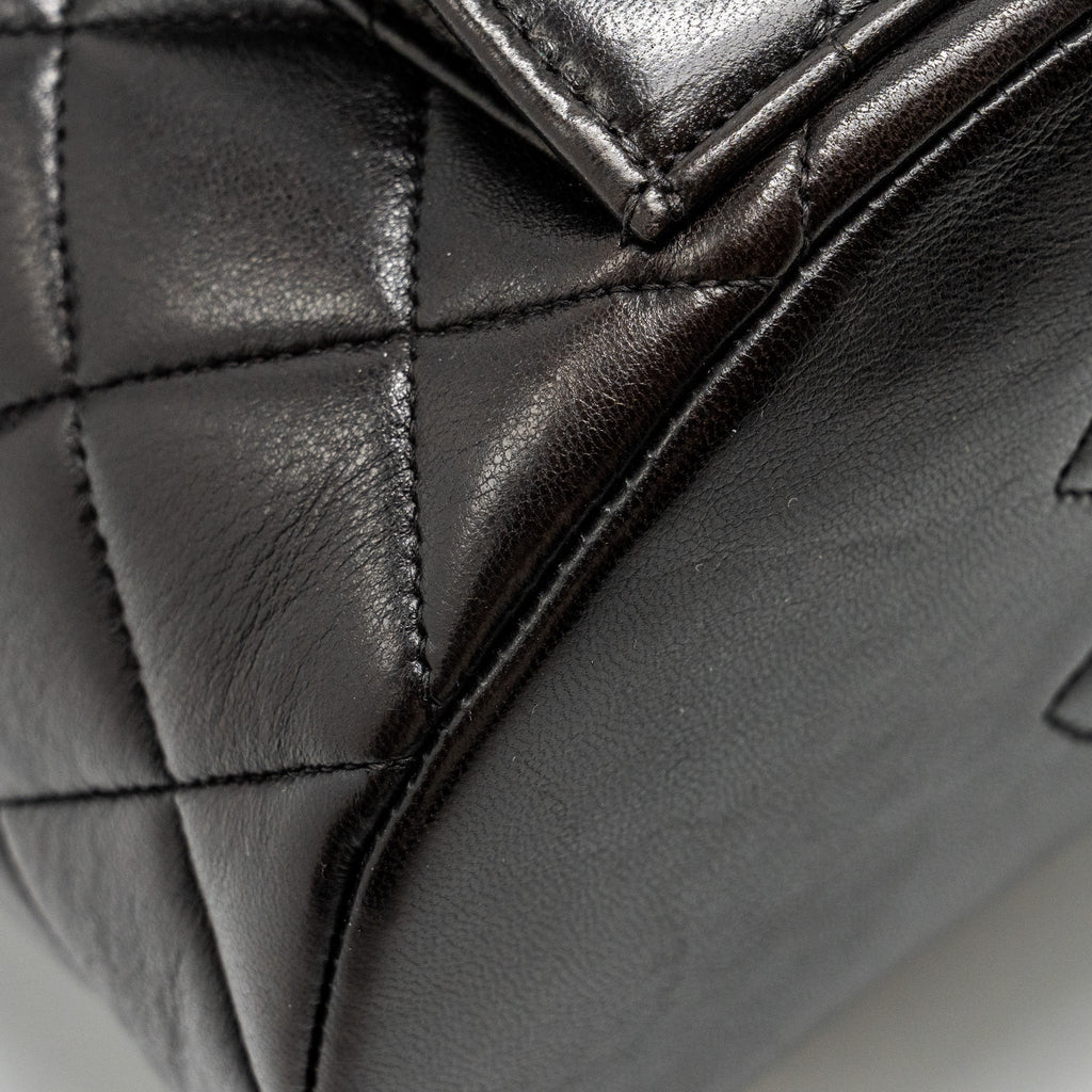 CHANEL VINTAGE DUMA BACKPACK LAMBSKIN BLACK GHW