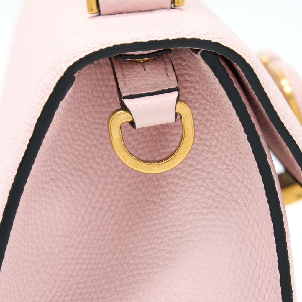 VALENTINO SMALL VSLING TOP HANDLE BAG GRAINY CALFSKIN PINK BRUSHED GHW