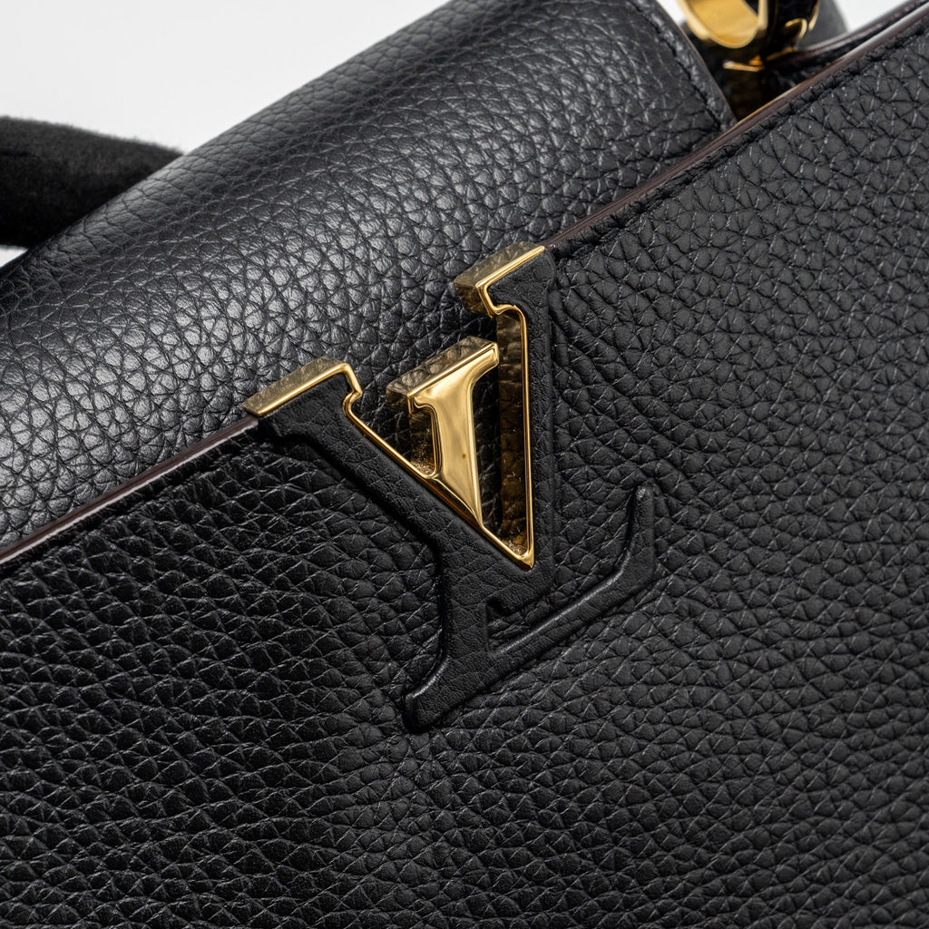 LOUIS VUITTON CAPUCINES BB TAURILLON CALFSKIN BLACK GHW