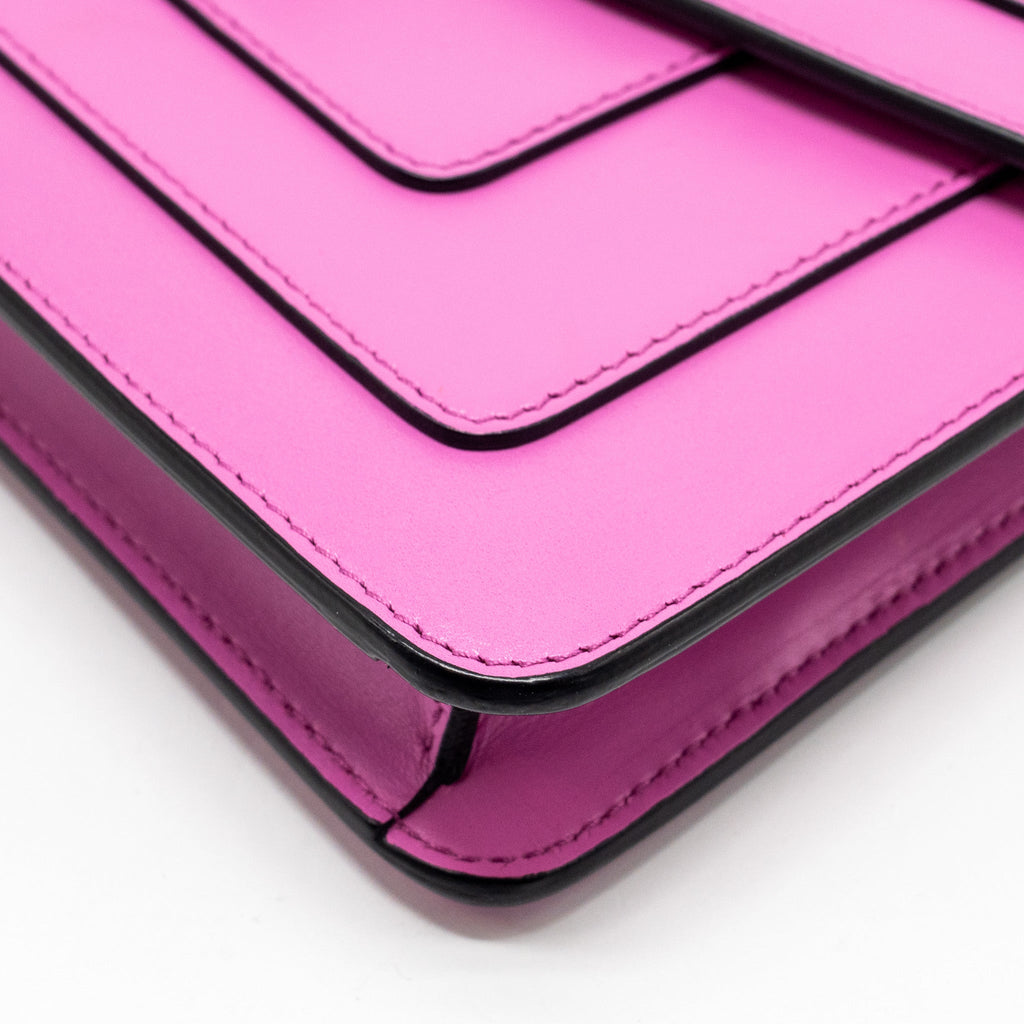 BVLGARI SERPENTI FOREVER CLUTCH WITH CHAIN CALFSKIN PINK SHW