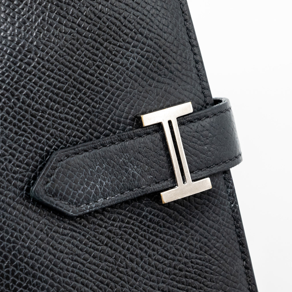 HERMES BEARN WALLET EPSOM BLACK SHW