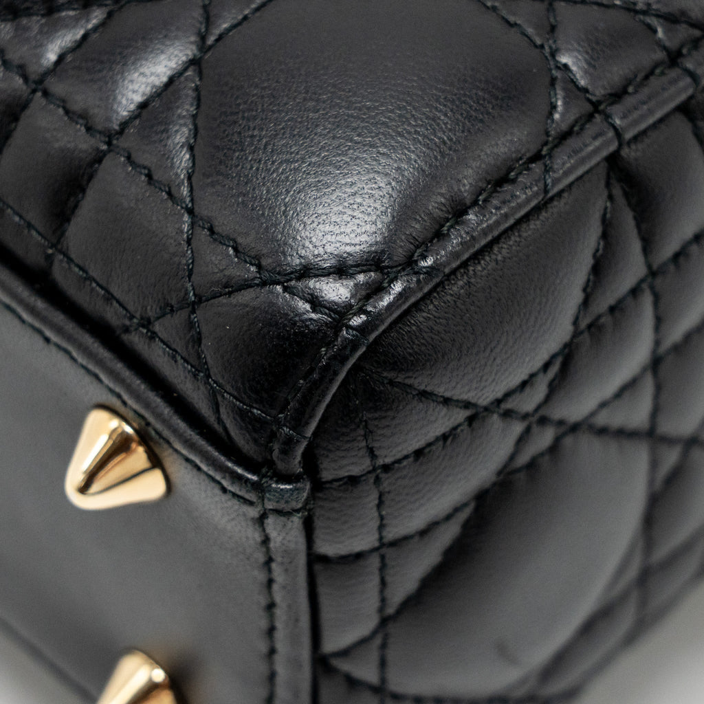 DIOR MY ABC SMALL LADY DIOR LAMBSKIN BLACK LGHW