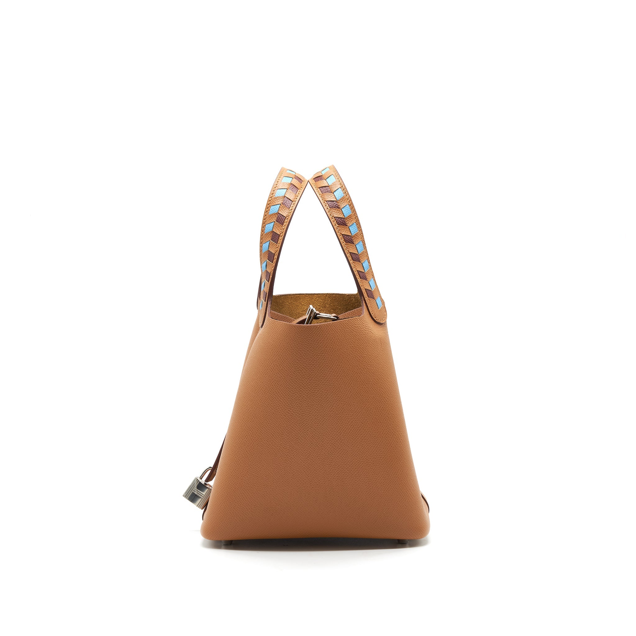 HERMES PICOTIN18 LOCK BAG GOLD / BLEU DE NORD/ ROUGE H EPSOM SHW
