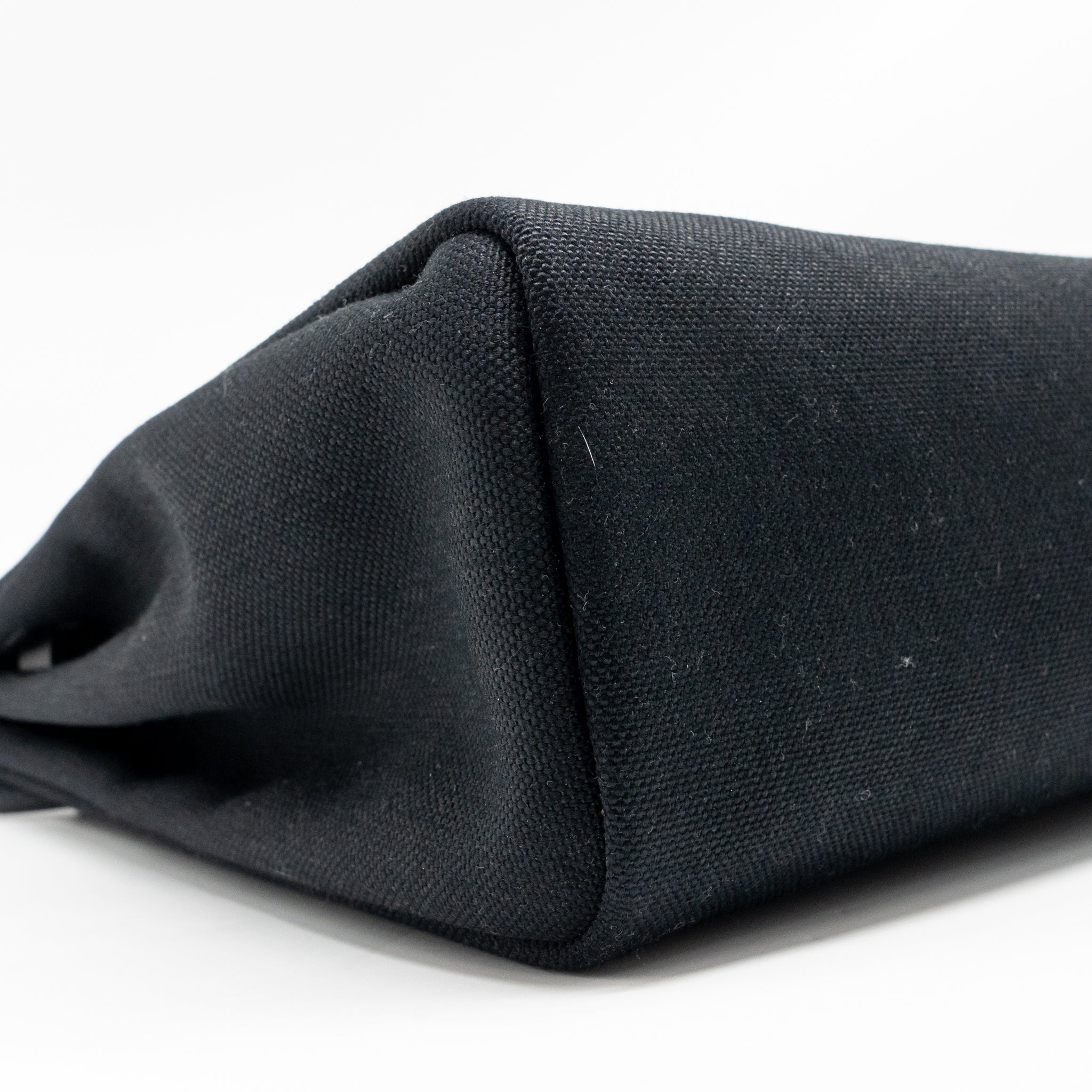 HERMES HERBAG 31 ZIP BAG CANVAS/ HUNTER LEATHER BLACK GHW