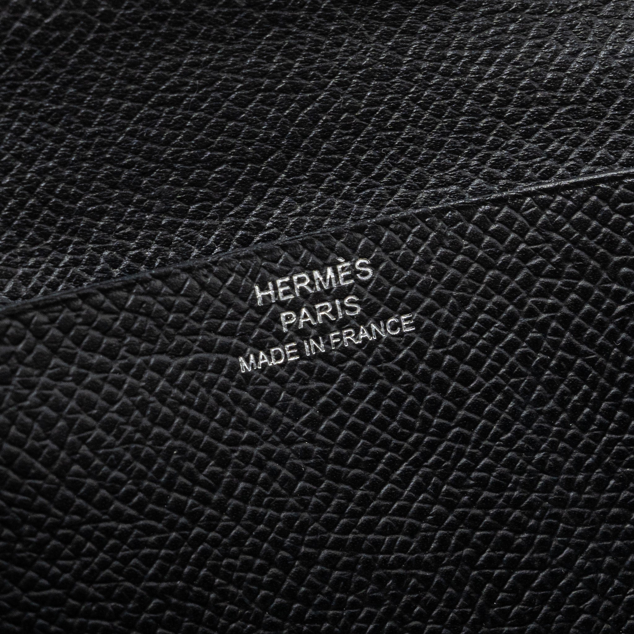 HERMES BEARN WALLET EPSOM BLACK SHW