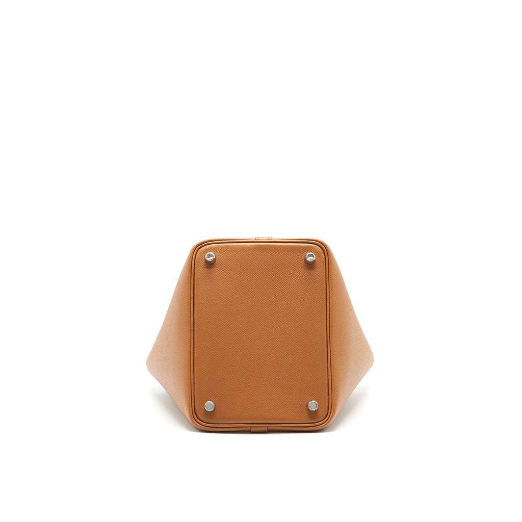 HERMES PICOTIN18 LOCK BAG GOLD / BLEU DE NORD/ ROUGE H EPSOM SHW