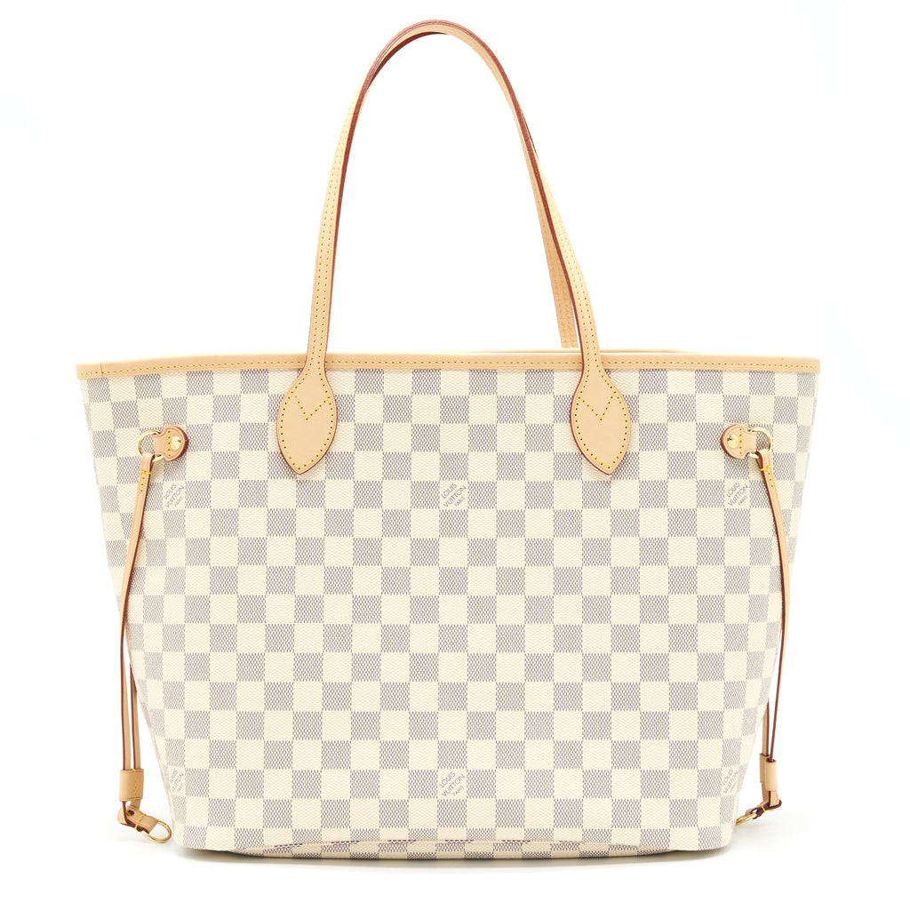 LOUIS VUITTON NEVERFULL MM DAMIER AZUR CANVAS /ROSE BALLERINE (NO INNER POUCH)