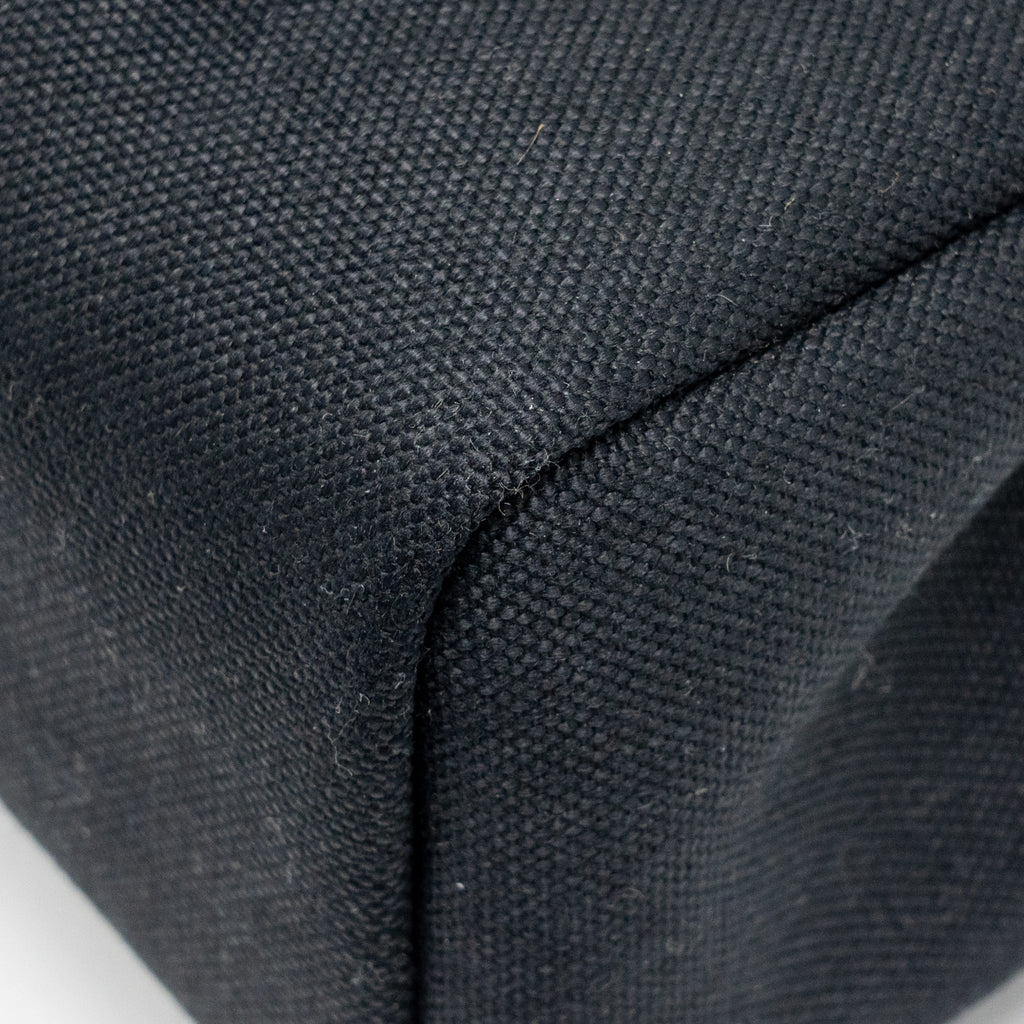 HERMES HERBAG 31 ZIP BAG CANVAS/ HUNTER LEATHER BLACK GHW