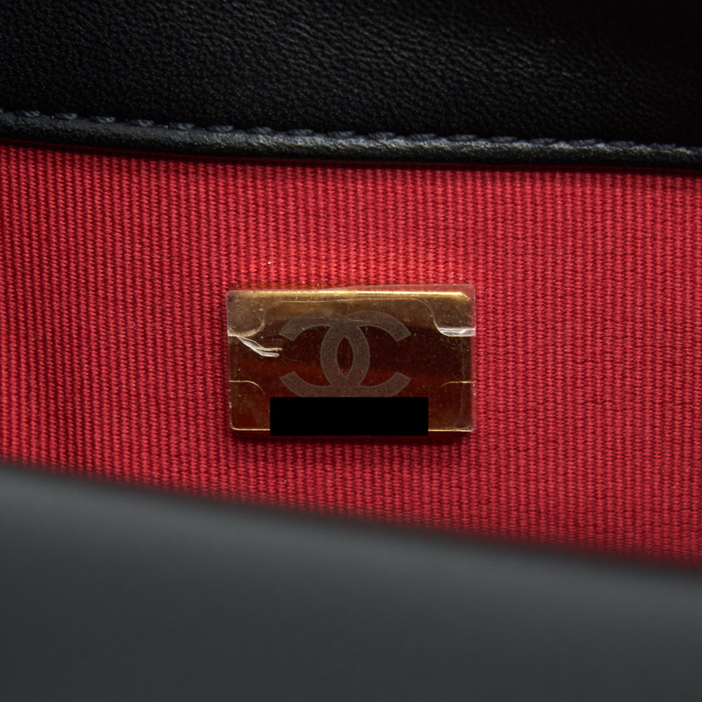 CHANEL MY PERFECT MINI FLAP BAG LAMBSKIN BLACK GHW (MICROCHIP)