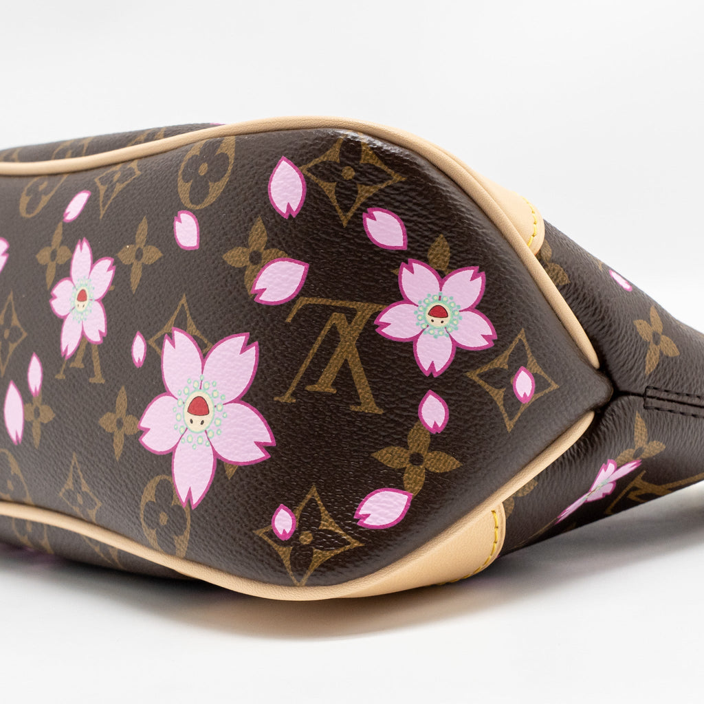 LOUIS VUITTON X TAKASHI MURAKAMI BOULOGNE PM CHERRY BLOSSOM MONOGRAM CANVAS GHW