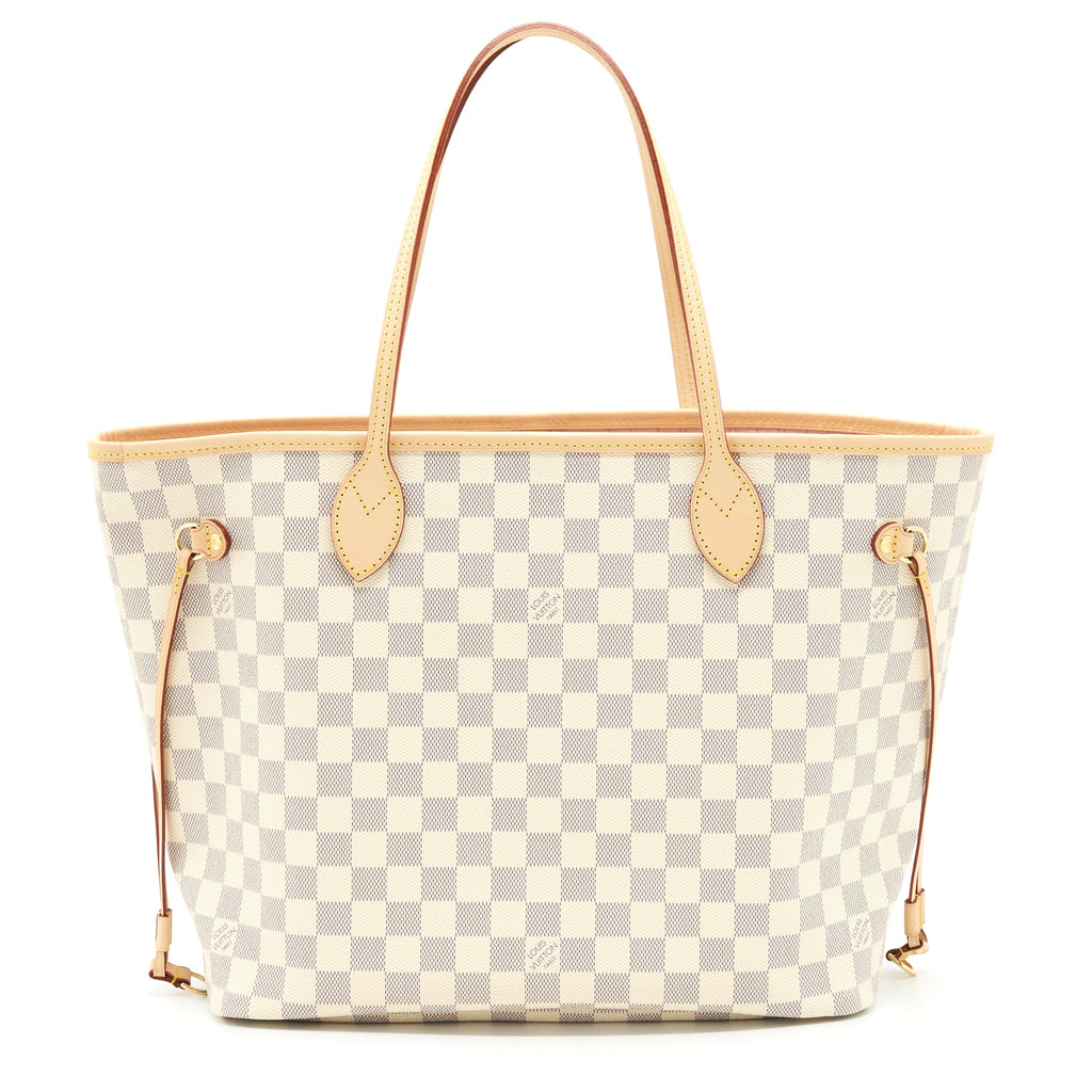 LOUIS VUITTON NEVERFULL MM DAMIER AZUR CANVAS /ROSE BALLERINE (NO INNER POUCH)