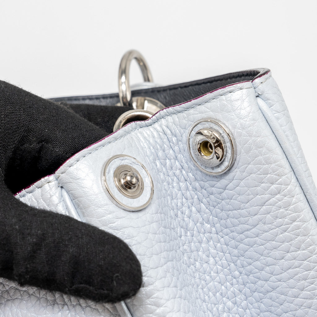 DIOR DIORISSIMO TOTE BAG GRAINED CALFSKIN LIGHT GREY SHW