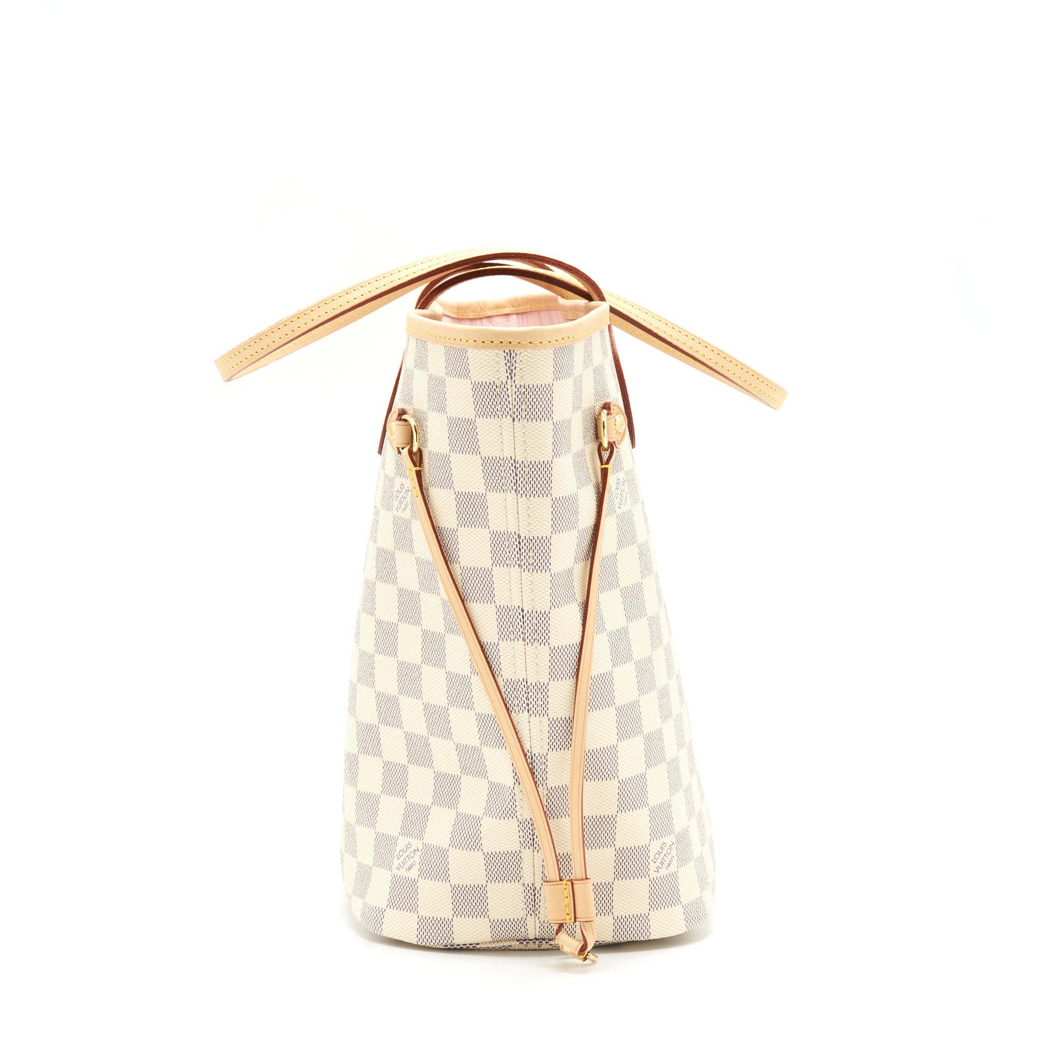 LOUIS VUITTON NEVERFULL MM DAMIER AZUR CANVAS /ROSE BALLERINE (NO INNER POUCH)