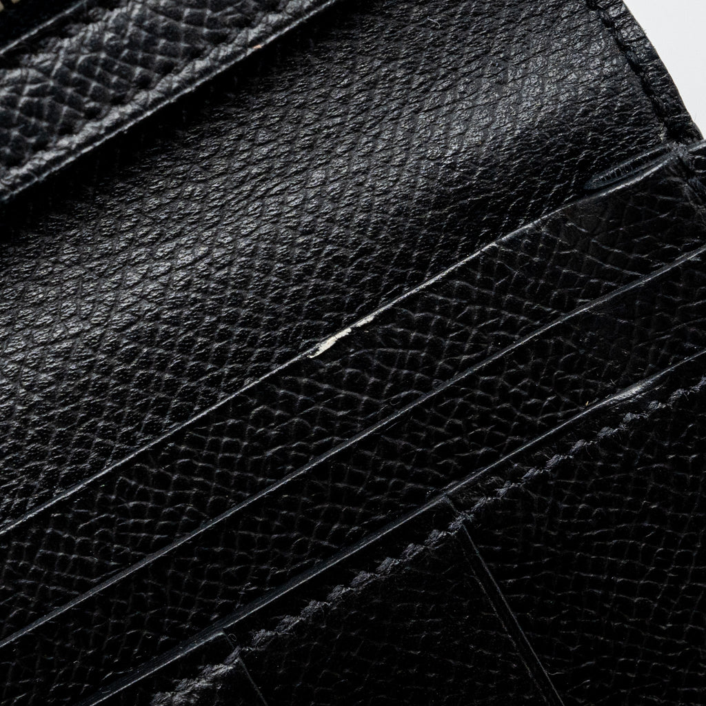 HERMES BEARN WALLET EPSOM BLACK SHW
