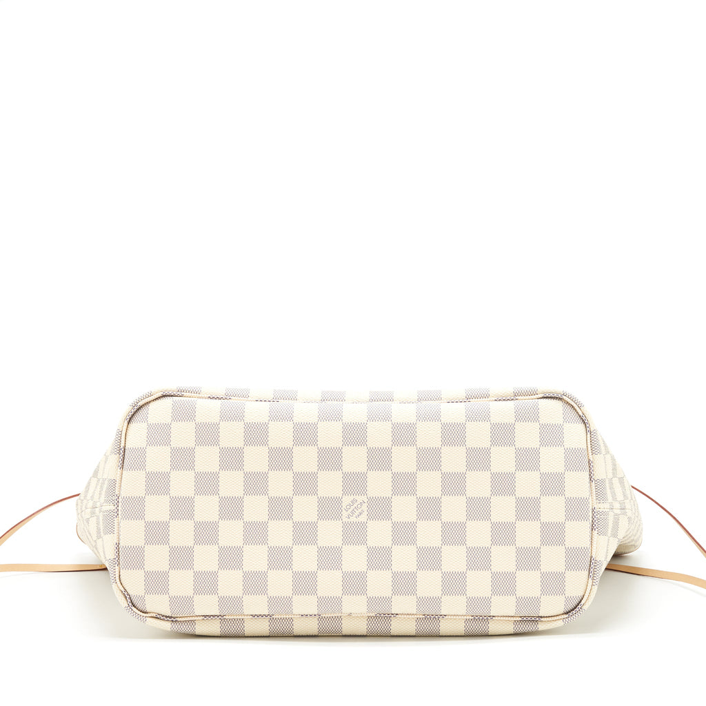 LOUIS VUITTON NEVERFULL MM DAMIER AZUR CANVAS /ROSE BALLERINE (NO INNER POUCH)