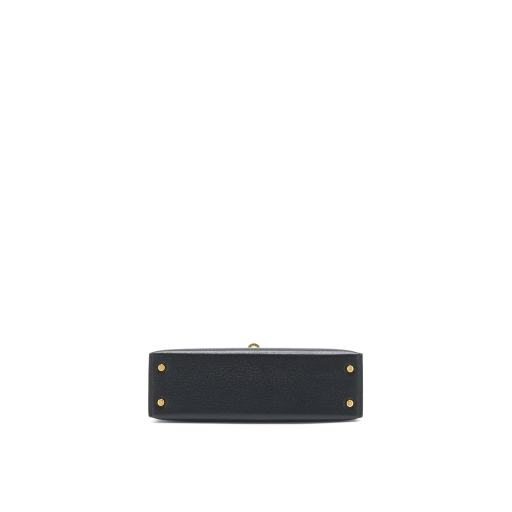HERMES MINI KELLY 20CM CHÈVRE CHAMKILA BLACK GHW