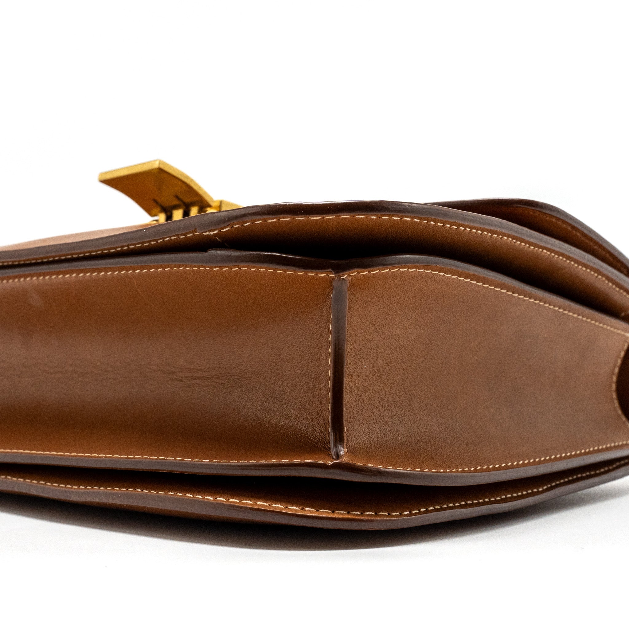 CELINE MEDIUM CLASSIC BOX BAG CALFSKIN BROWN GHW
