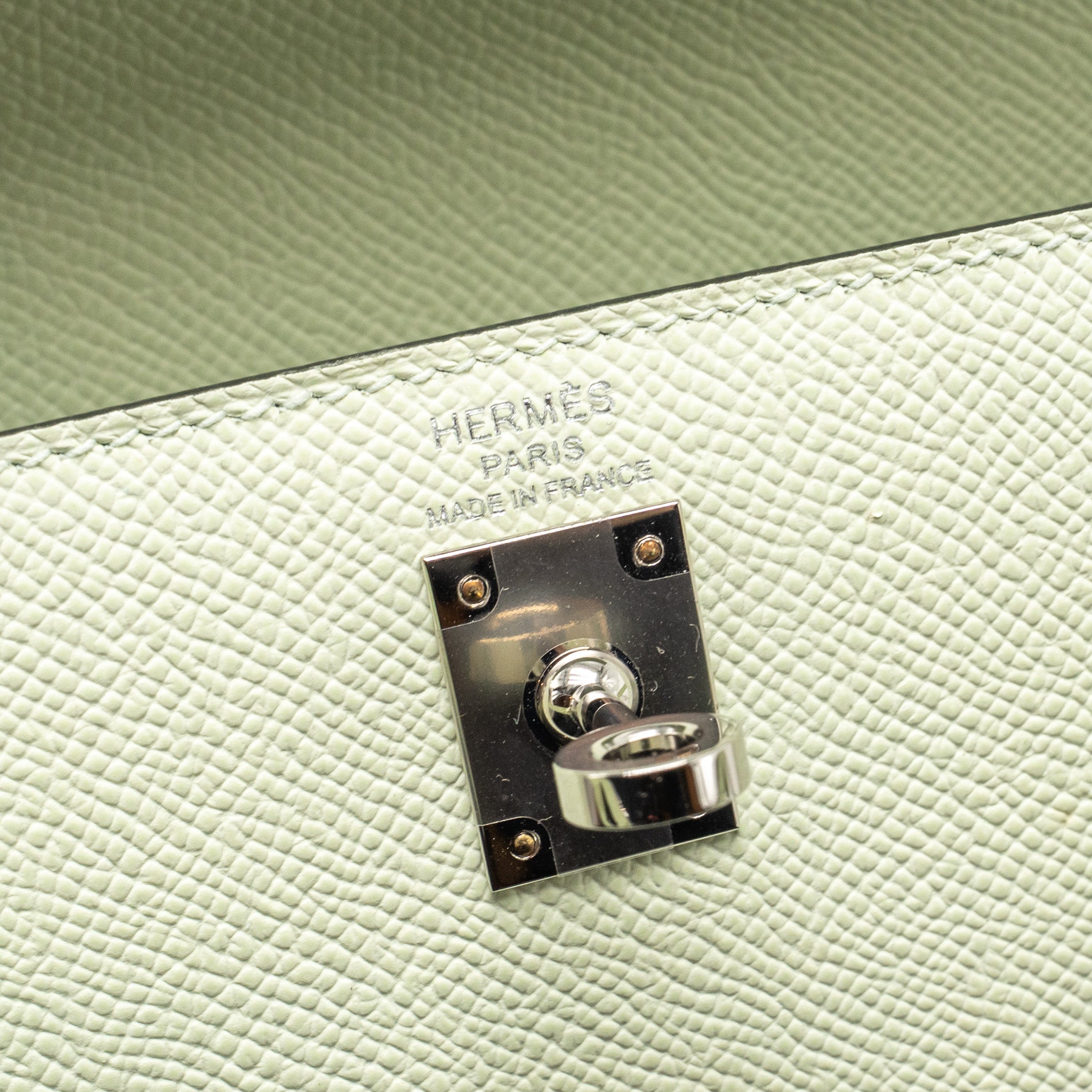 HERMES KELLY 25 EPSOM VERT FIZZ SHW