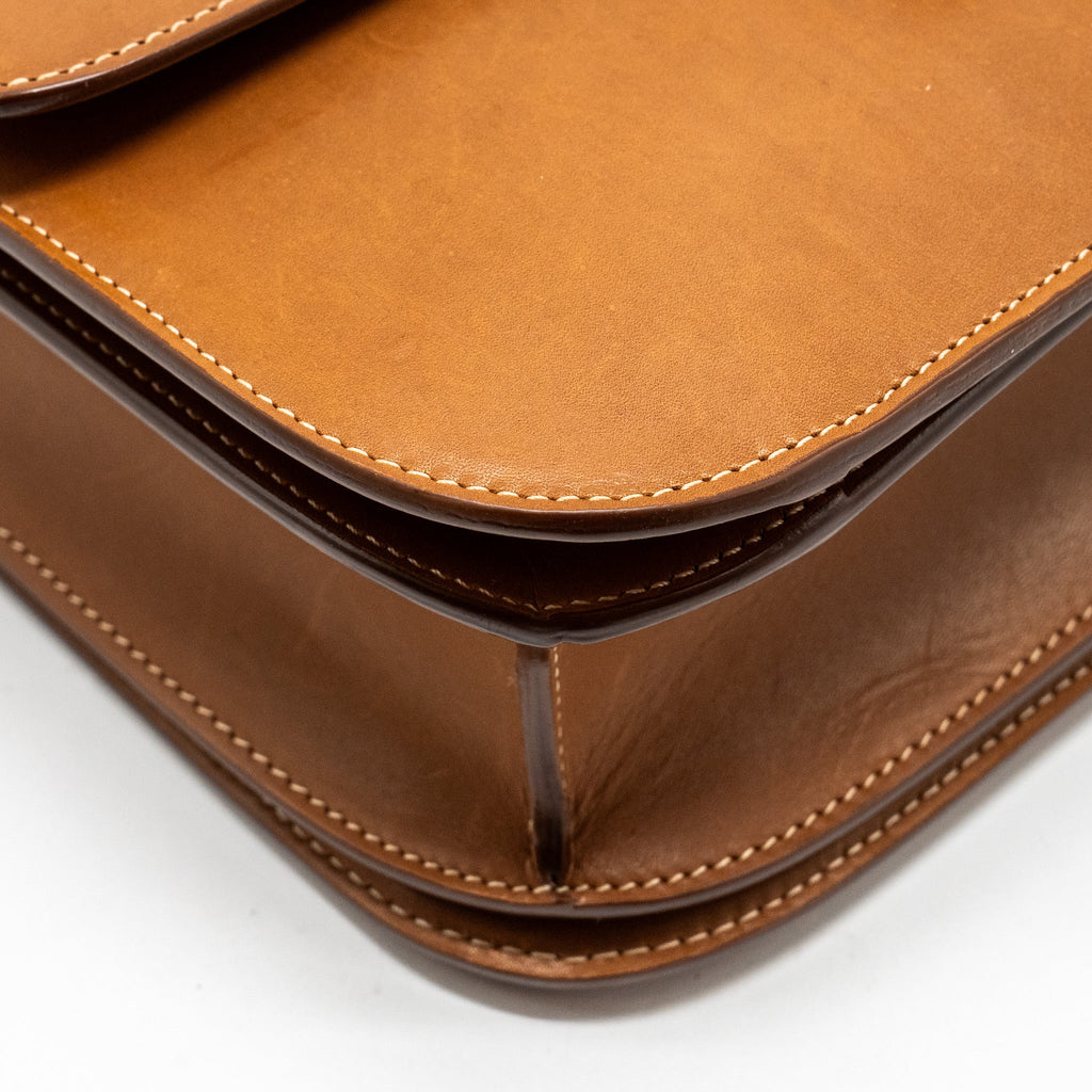 CELINE MEDIUM CLASSIC BOX BAG CALFSKIN BROWN GHW