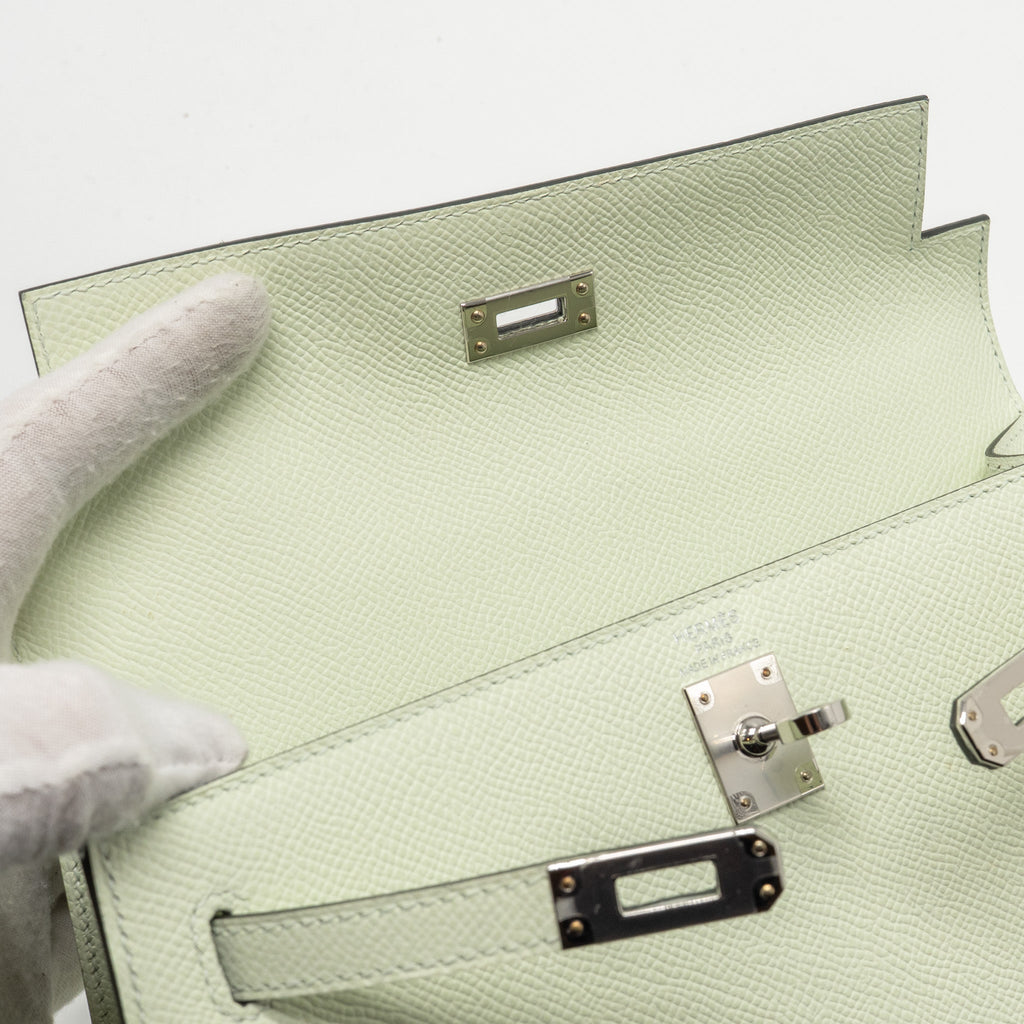 HERMES KELLY 25 EPSOM VERT FIZZ SHW